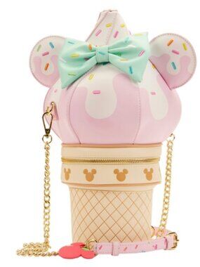 Disney Loungefly Stitch Shoppe Minnie Sweets Soft Serve Ice Cream Crossbody